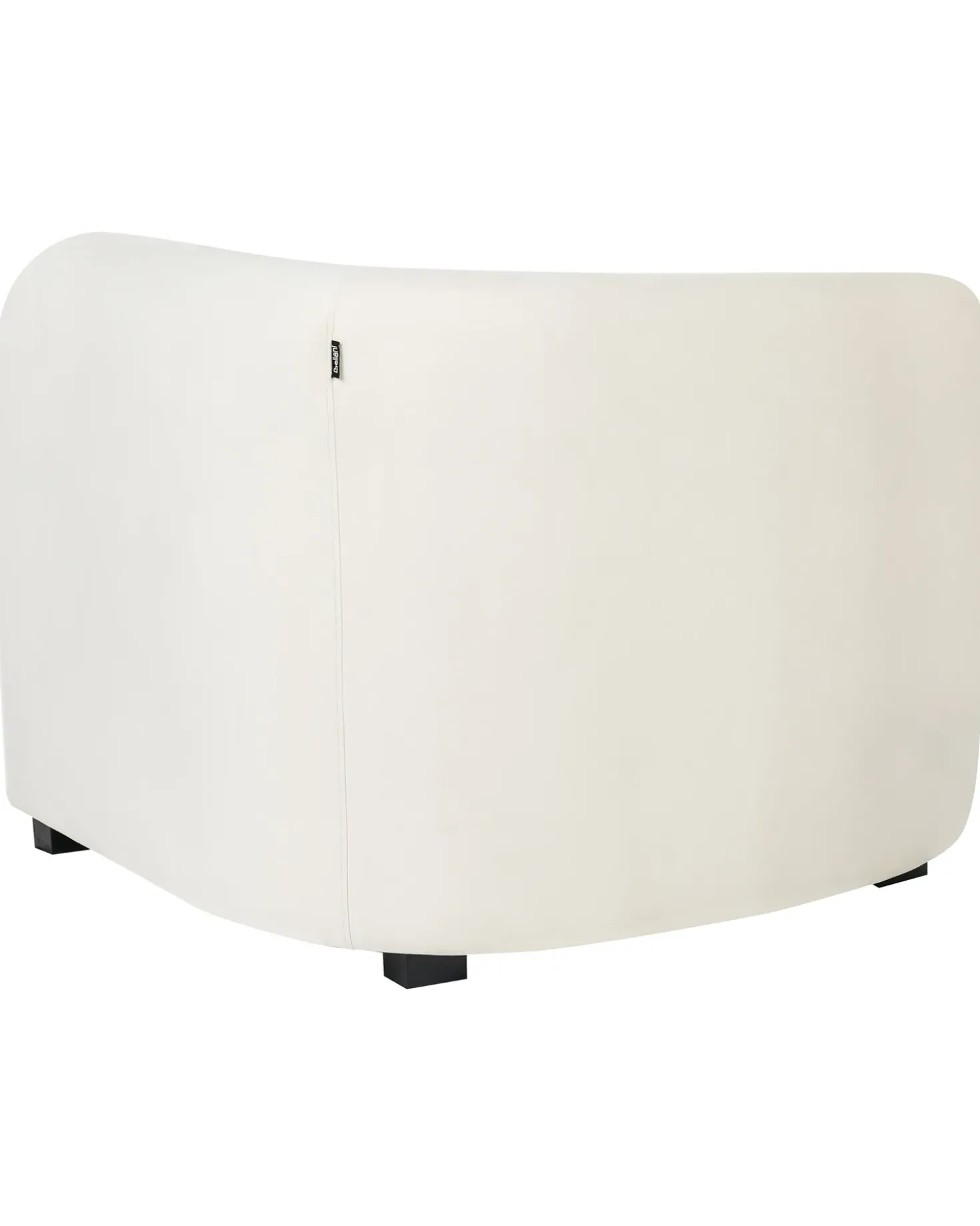 Poltrona VELTADA Velluto Bianco sporco