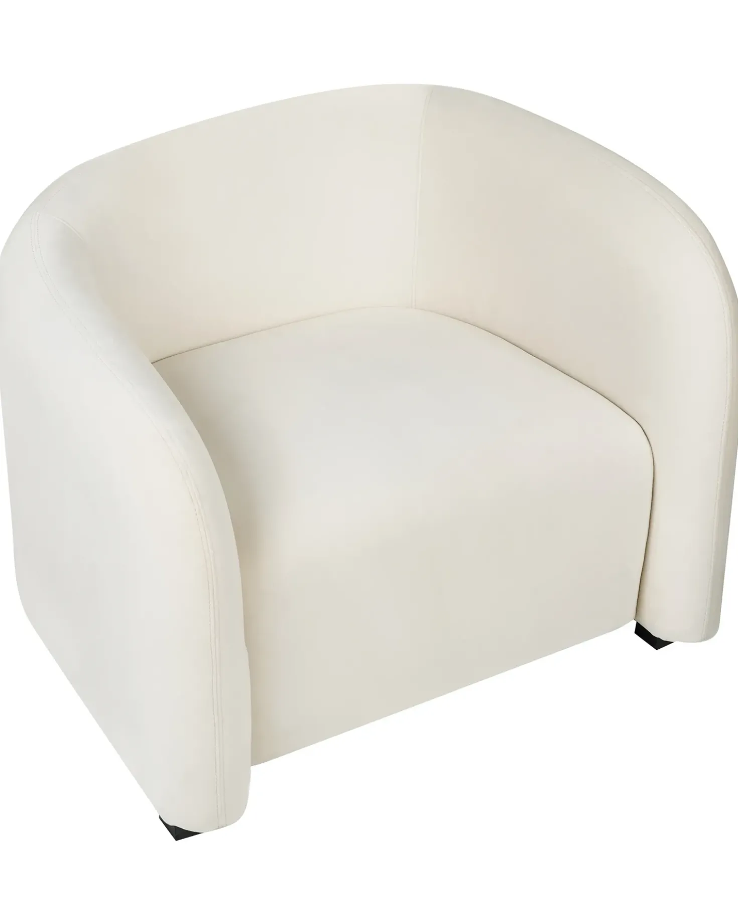 Poltrona VELTADA Velluto Bianco sporco