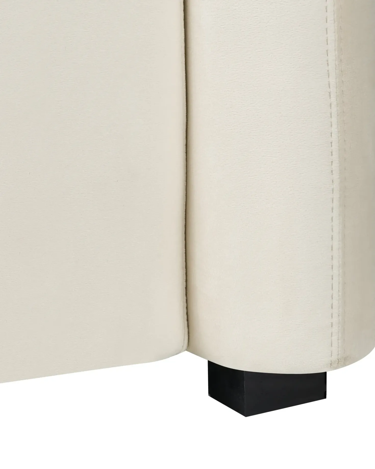 Poltrona VELTADA Velluto Bianco sporco