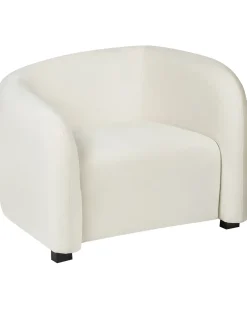 Poltrona VELTADA Velluto Bianco sporco