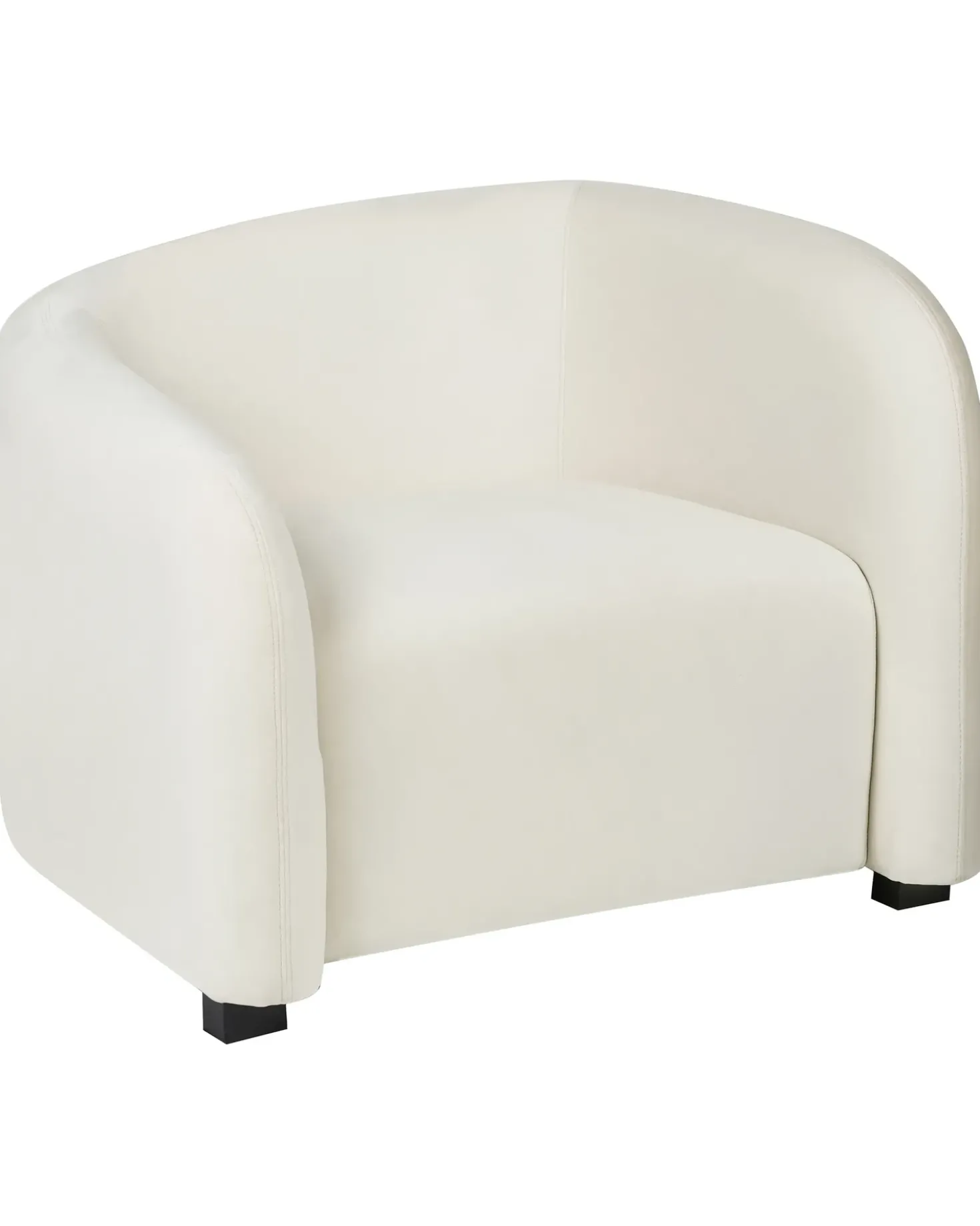 Poltrona VELTADA Velluto Bianco sporco