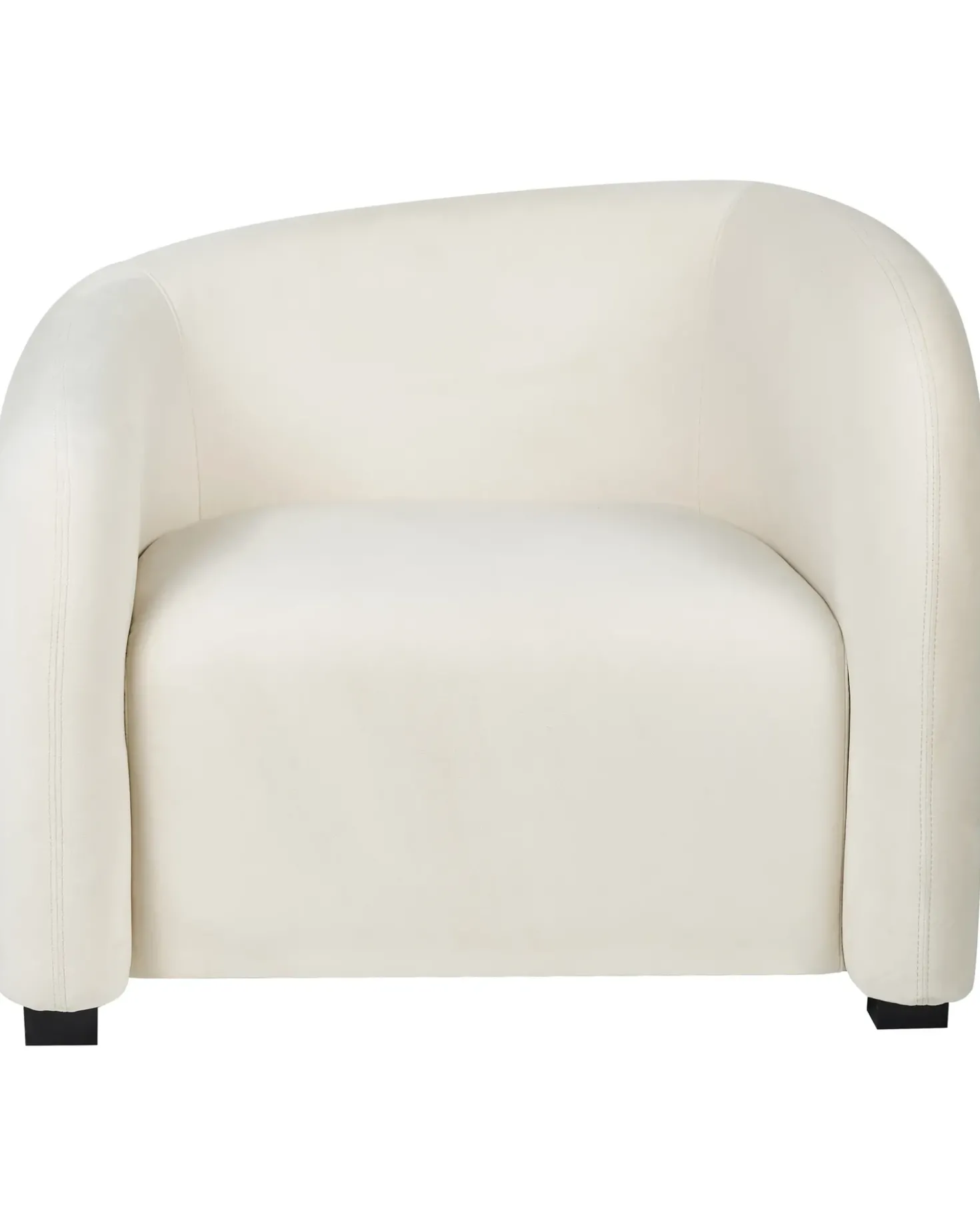 Poltrona VELTADA Velluto Bianco sporco