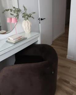 Poltrona VELTADA Velluto Marrone scuro