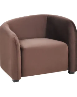 Poltrona VELTADA Velluto Marrone scuro