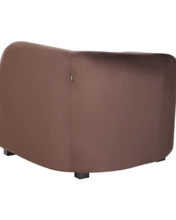 Poltrona VELTADA Velluto Marrone scuro