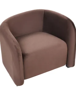 Poltrona VELTADA Velluto Marrone scuro