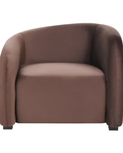 Poltrona VELTADA Velluto Marrone scuro