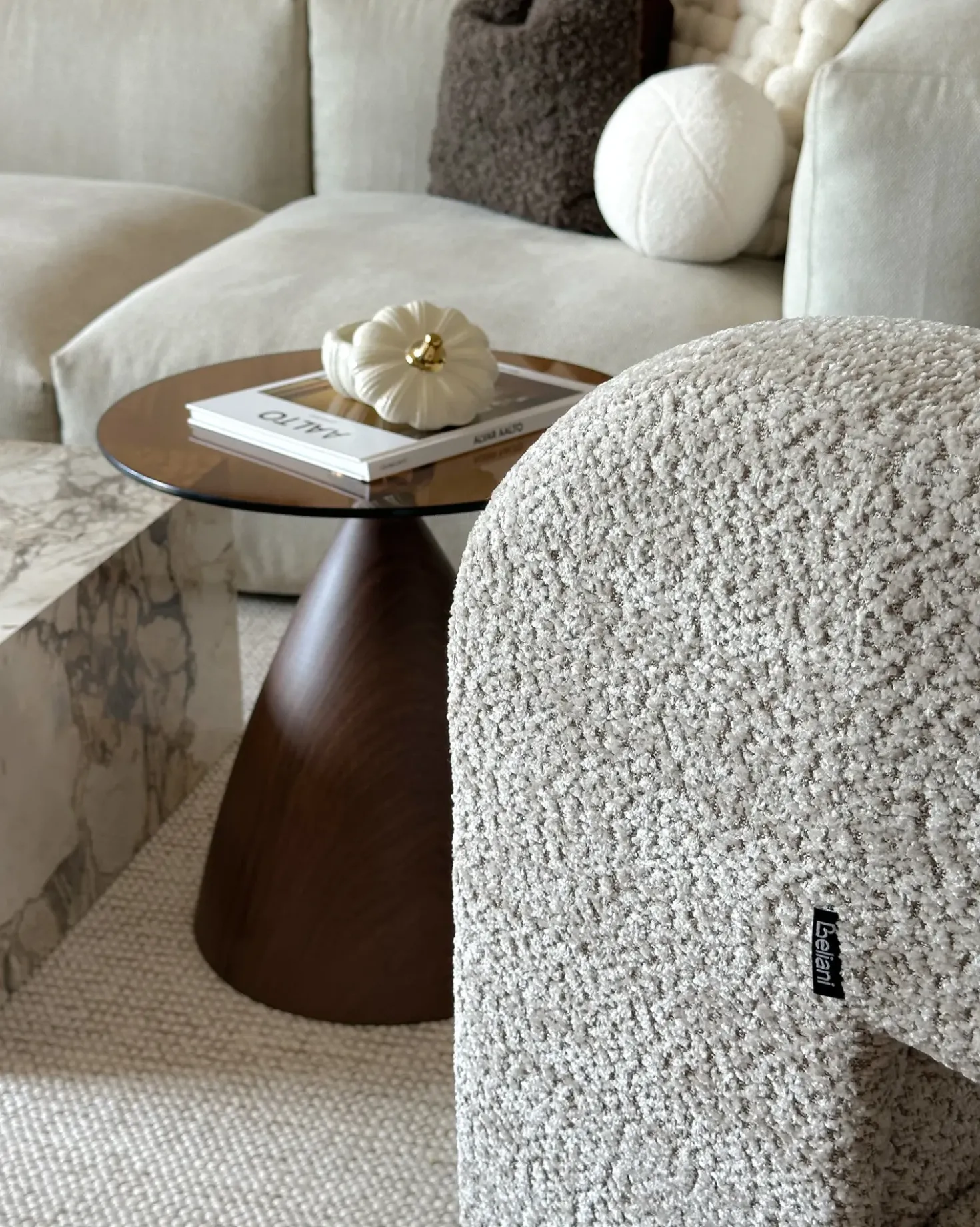 Poltrona VIDSEL Ciniglia Beige