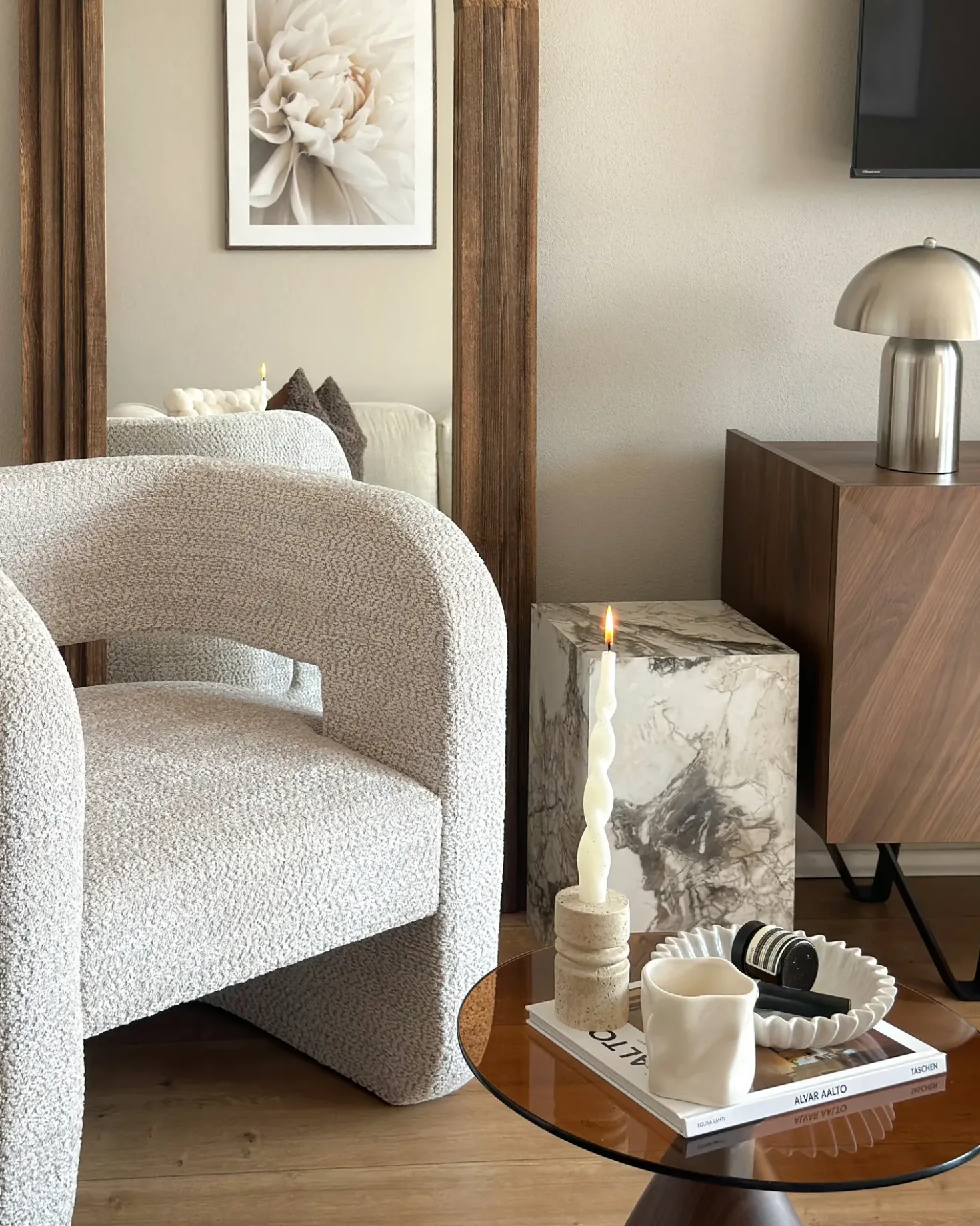 Poltrona VIDSEL Ciniglia Beige