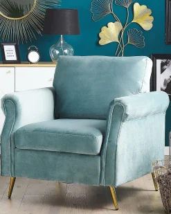 Poltrona VIETAS Velluto Verde menta