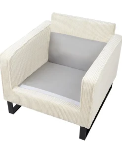 Poltrona VIND Velluto a coste Beige chiaro