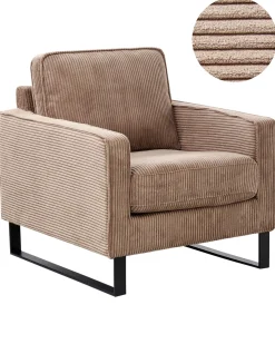 Poltrona VIND Velluto a coste Beige