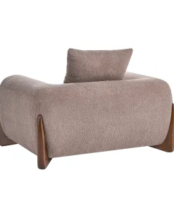 Poltrona VINLIDEN Bouclé Marrone