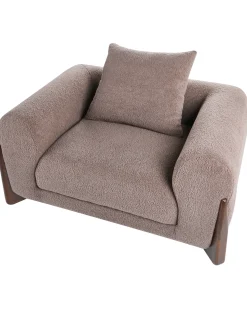 Poltrona VINLIDEN Bouclé Marrone