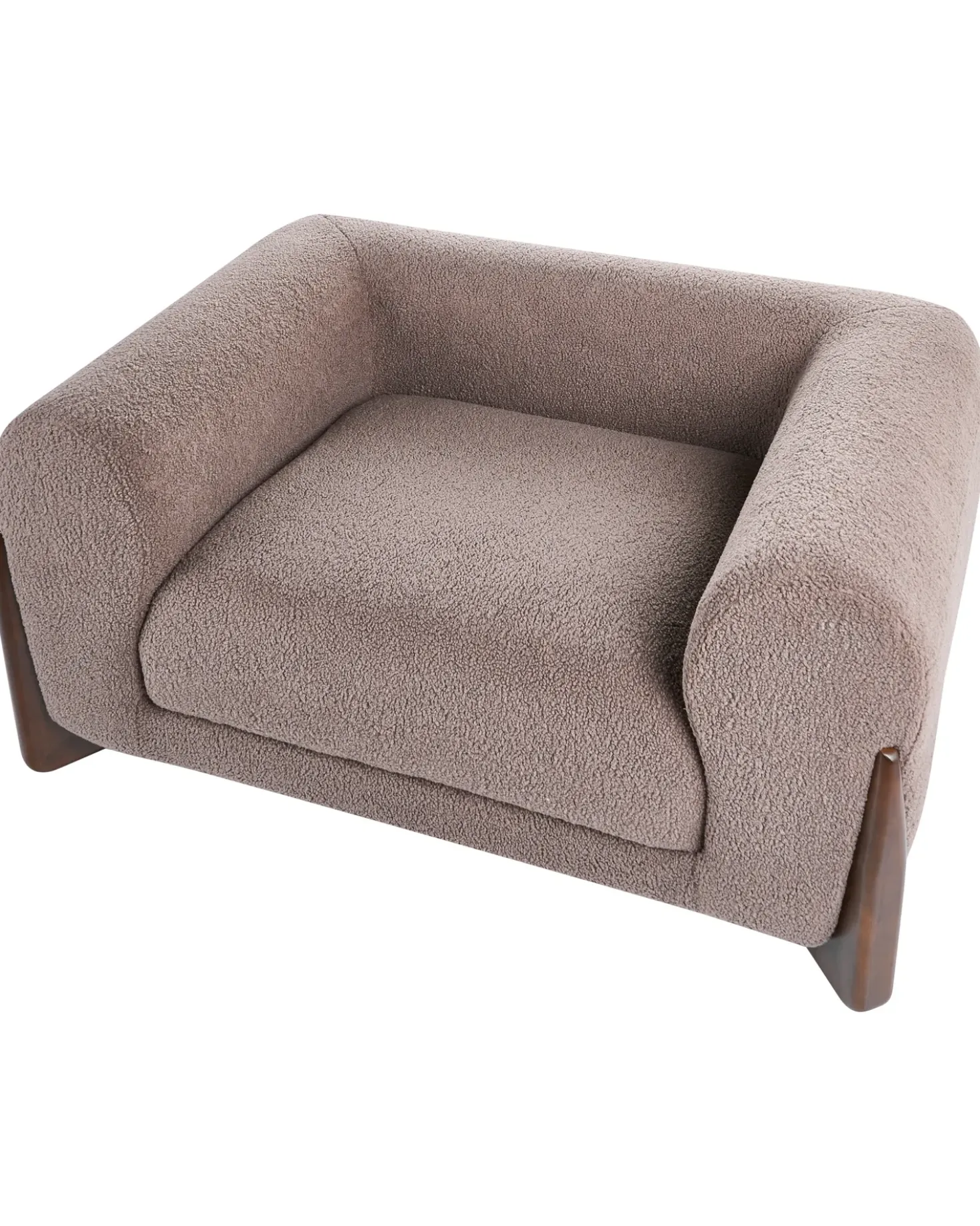 Poltrona VINLIDEN Bouclé Marrone