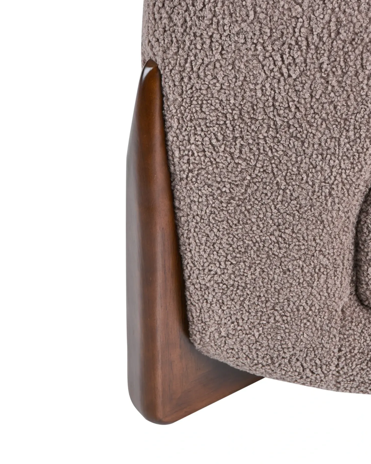 Poltrona VINLIDEN Bouclé Marrone