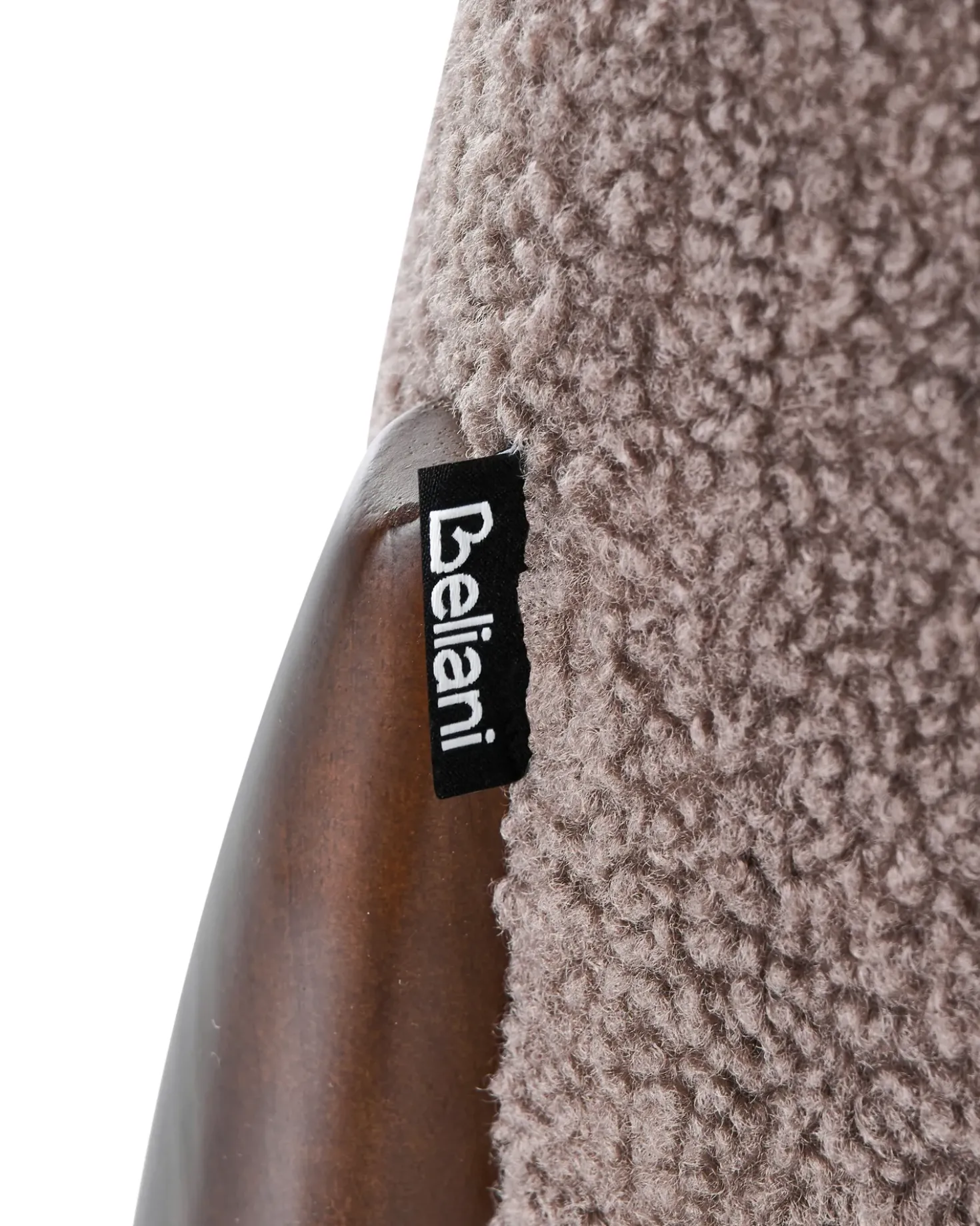 Poltrona VINLIDEN Bouclé Marrone