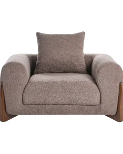 Poltrona VINLIDEN Bouclé Marrone