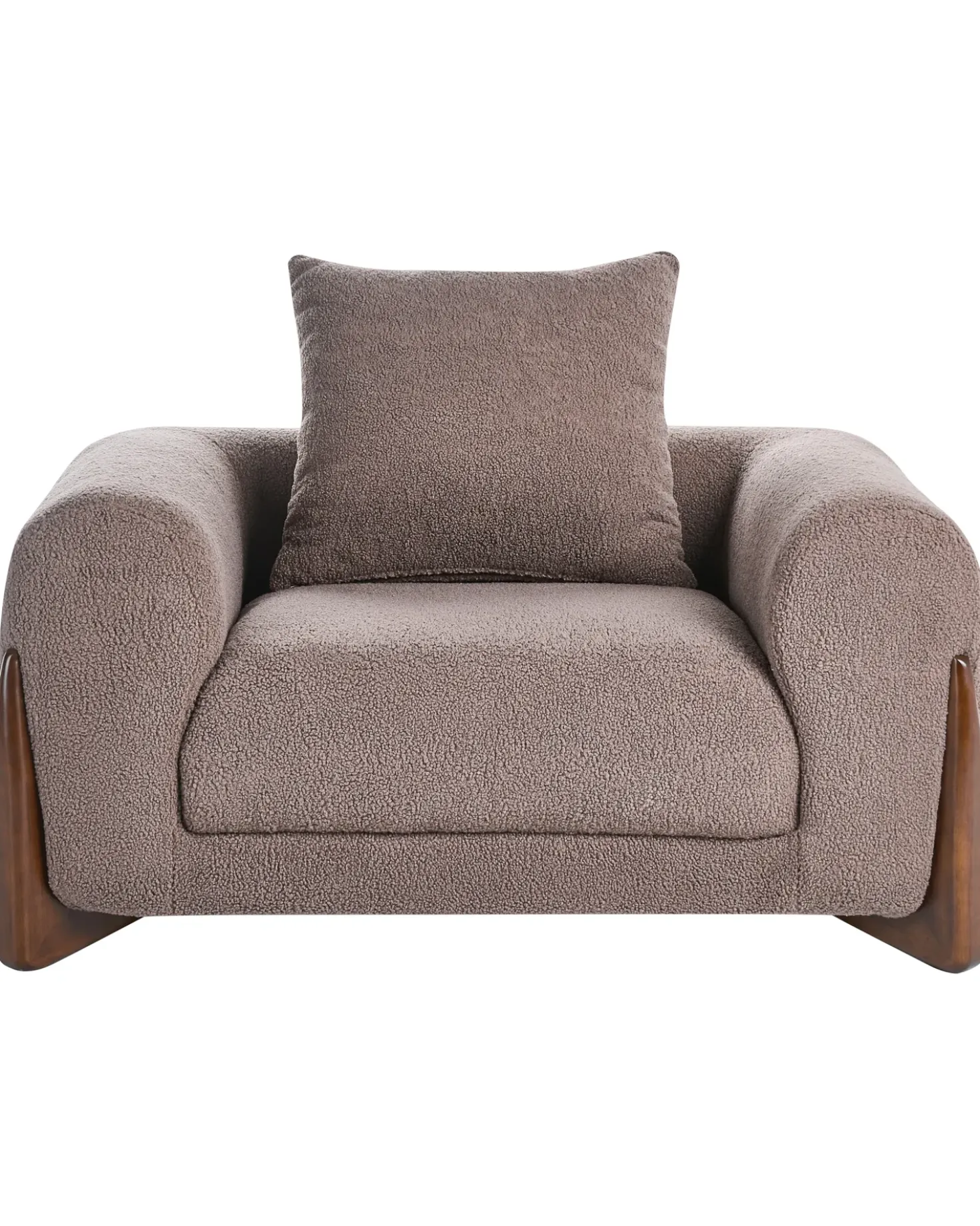 Poltrona VINLIDEN Bouclé Marrone