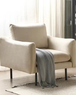 Poltrona VINTERBRO Velluto Beige chiaro