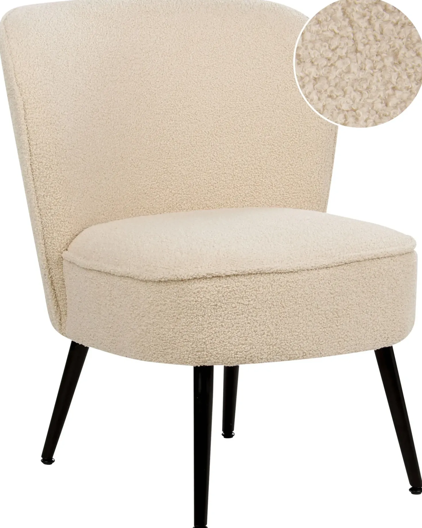 Poltrona VOSS Bouclé Beige chiaro