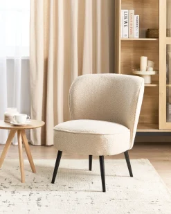 Poltrona VOSS Bouclé Beige chiaro