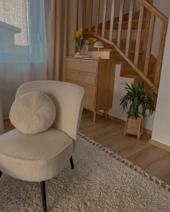 Poltrona VOSS Bouclé Bianco
