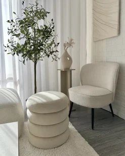 Poltrona VOSS Bouclé Bianco