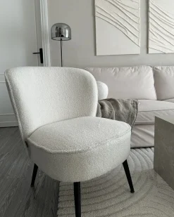 Poltrona VOSS Bouclé Bianco
