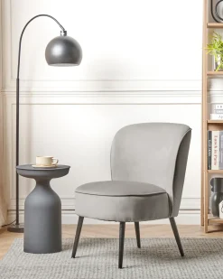 Poltrona VOSS Velluto Grigio chiaro