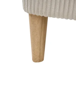 Poltrona Wingback ABSON Velluto a coste Beige chiaro