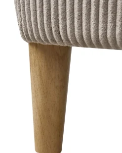 Poltrona Wingback ABSON Velluto a coste Beige