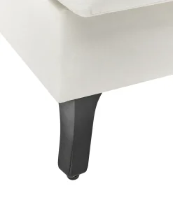 Poltrona Wingback ALTA Velluto Bianco sporco