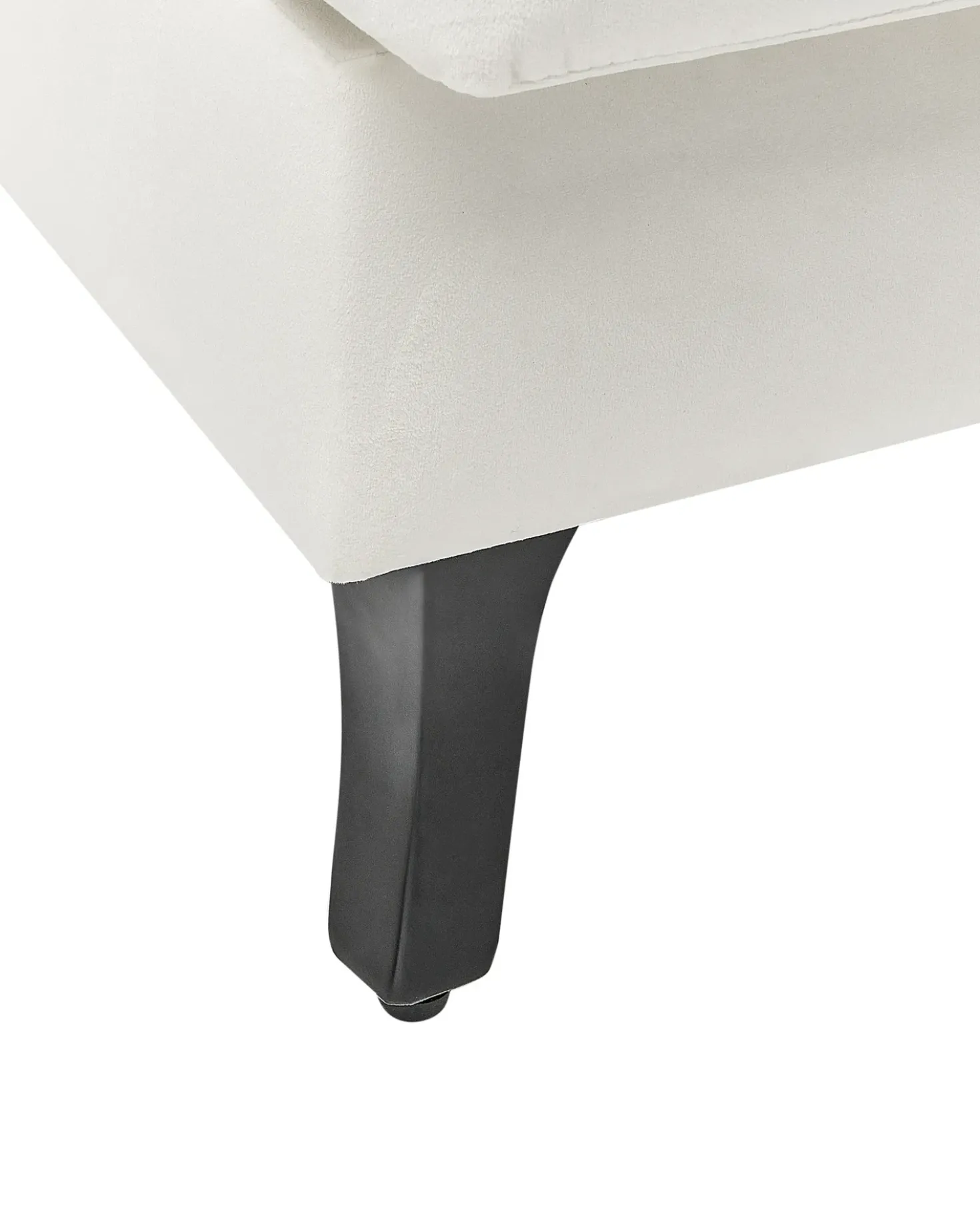 Poltrona Wingback ALTA Velluto Bianco sporco