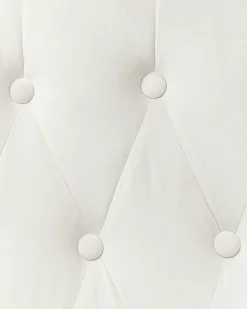 Poltrona Wingback ALTA Velluto Bianco sporco