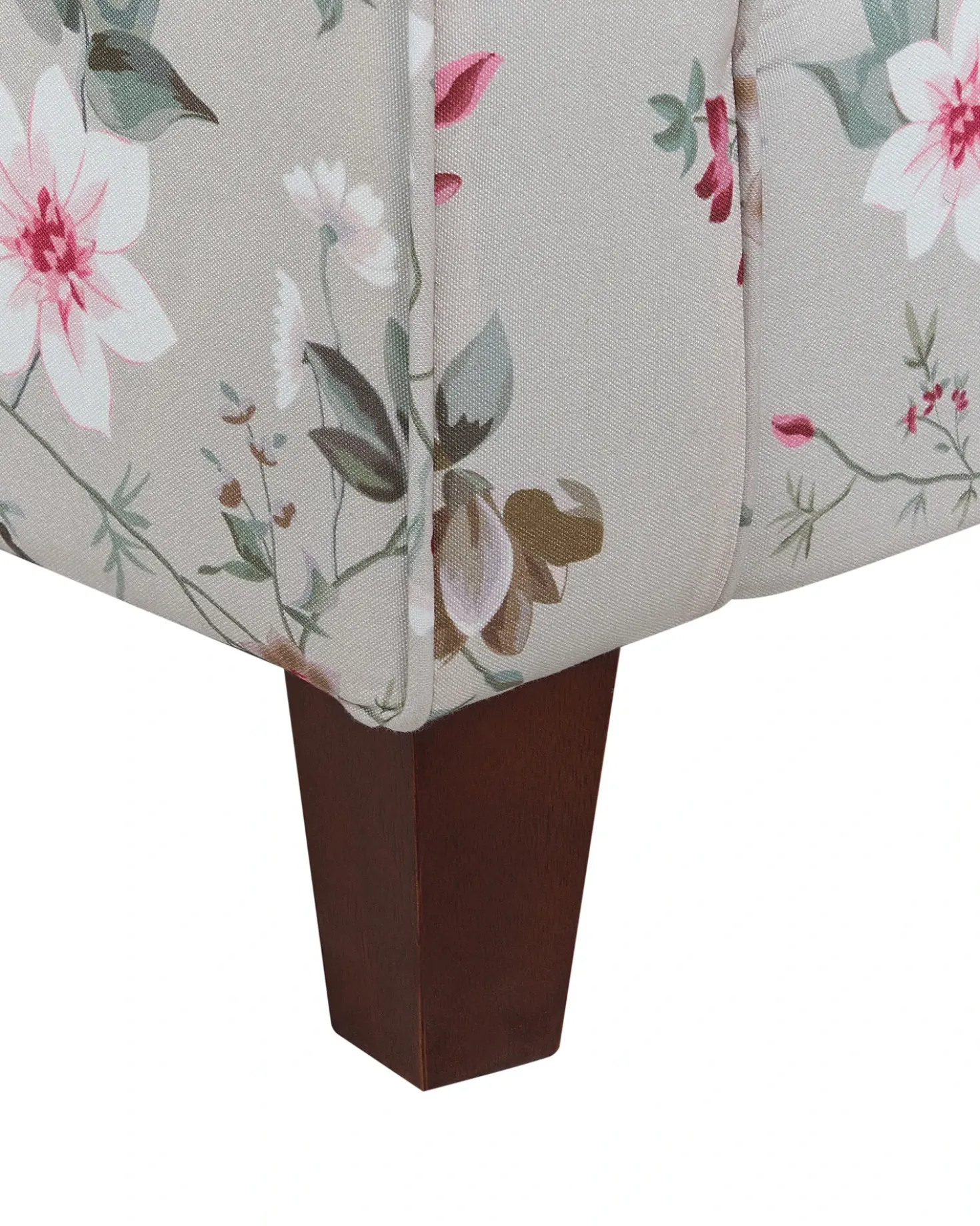 Poltrona Wingback HAMAR con poggiapiedi Tessuto Grigio chiaro