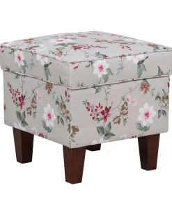 Poltrona Wingback HAMAR con poggiapiedi Tessuto Grigio chiaro
