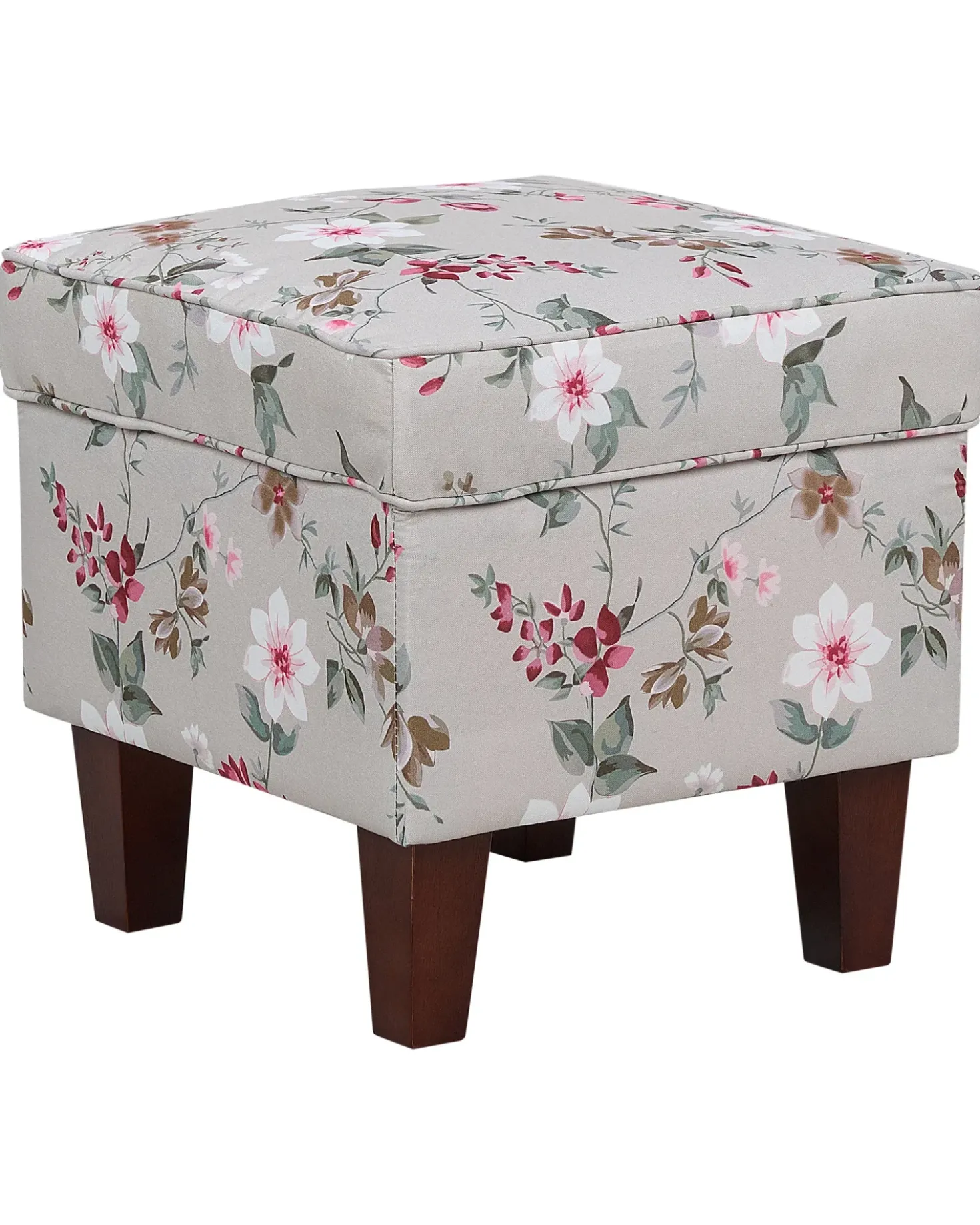 Poltrona Wingback HAMAR con poggiapiedi Tessuto Grigio chiaro