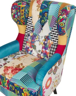 Poltrona Wingback MOLDE Tessuto Blu
