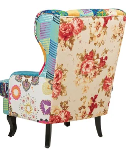 Poltrona Wingback MOLDE Tessuto Blu