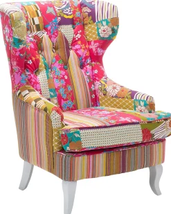Poltrona Wingback MOLDE Tessuto Fucsia