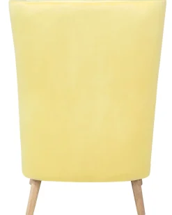 Poltrona Wingback ONEIDA Velluto Giallo