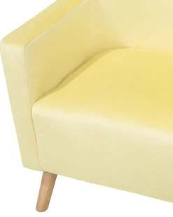 Poltrona Wingback ONEIDA Velluto Giallo