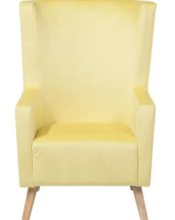 Poltrona Wingback ONEIDA Velluto Giallo