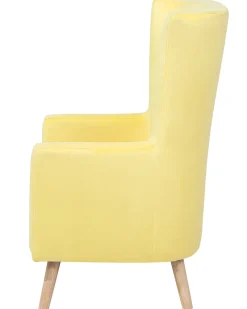 Poltrona Wingback ONEIDA Velluto Giallo