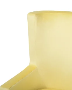 Poltrona Wingback ONEIDA Velluto Giallo