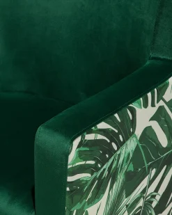 Poltrona Wingback ONEIDA Velluto Verde scuro