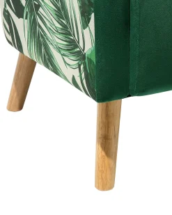 Poltrona Wingback ONEIDA Velluto Verde scuro