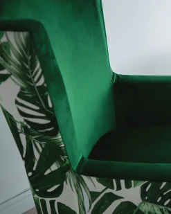 Poltrona Wingback ONEIDA Velluto Verde scuro