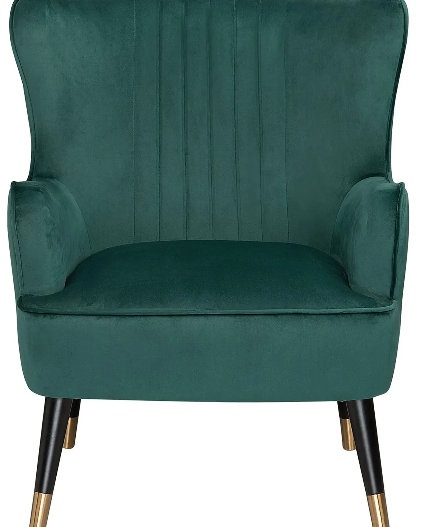 Poltrona Wingback VARBERG Velluto Verde smeraldo